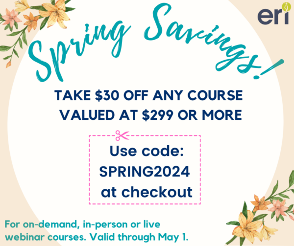 spring discount savings ERI continuing education courses PT OT SLP